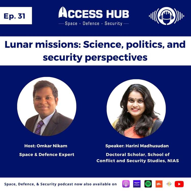 cover art for Ep.31 Lunar missions: Science, politics, and security perspectives | Harini Madhusudan