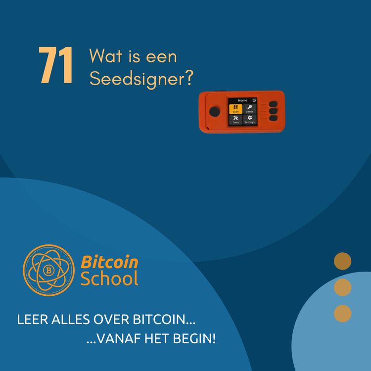 cover art for Les 71 - Wat is een Seedsigner?