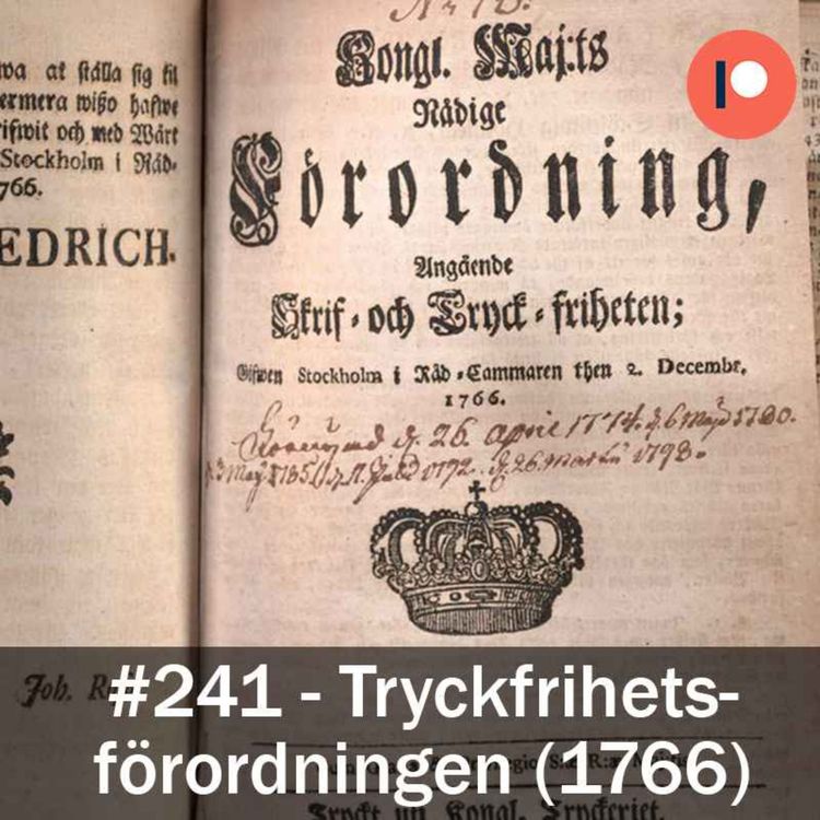 cover art for 241. Tryckfrihetsförordningen (1766)
