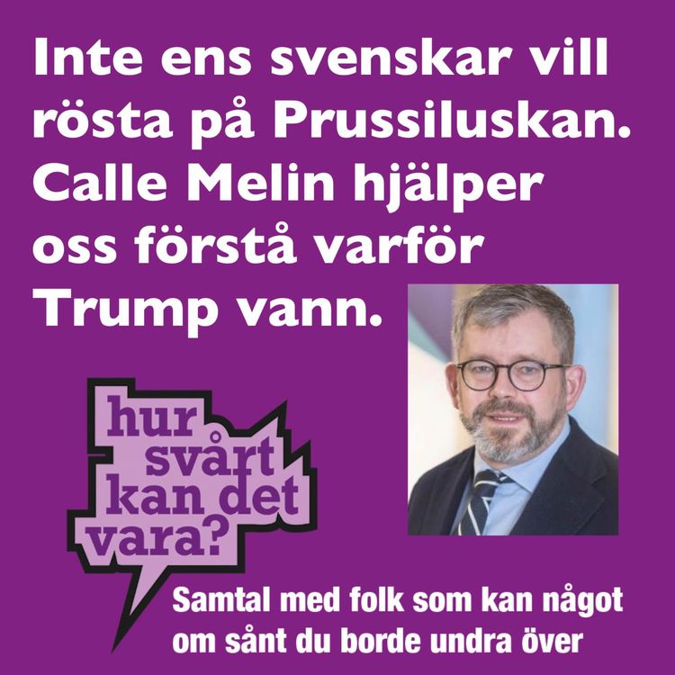 cover art for Inte ens svenskar vill rösta på Prussiluskan: Calle Melin kan hjälpa oss förstå varför Trump vann.