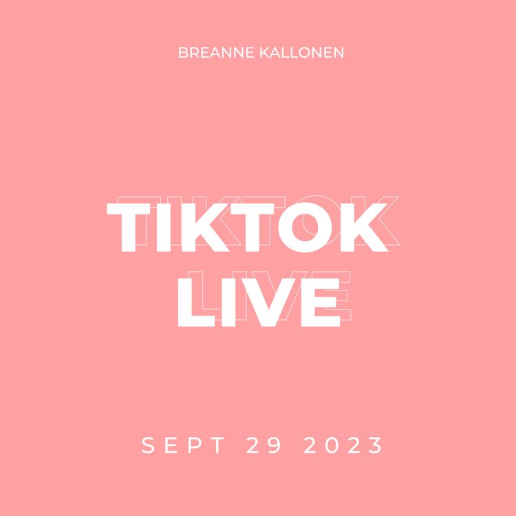 cover art for Sept 28 - Tiktok Live