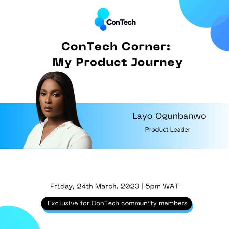 cover art for ConTech Corner With Layo Ogunbanwo (Product Leader)