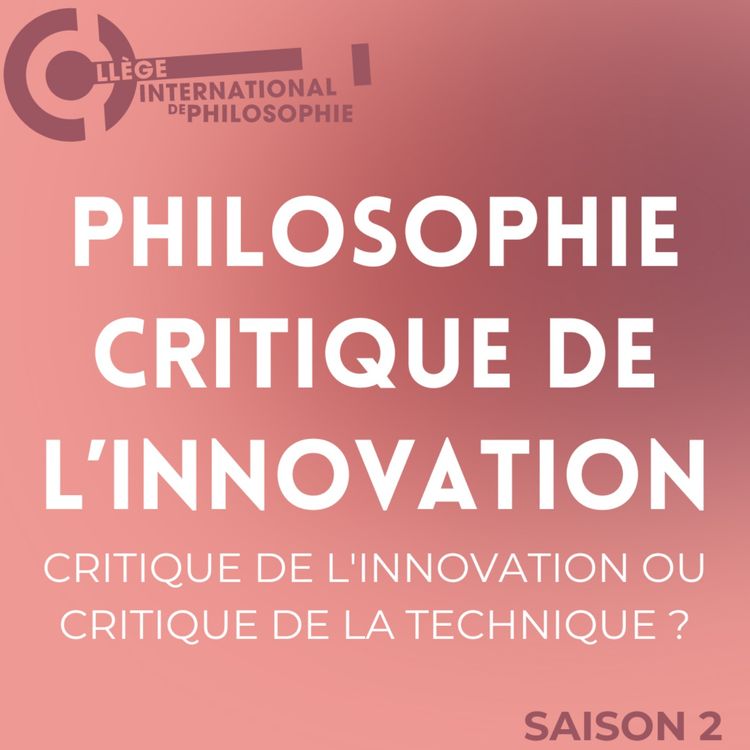 cover art for Critique de l'innovation ou critique de la technique ?