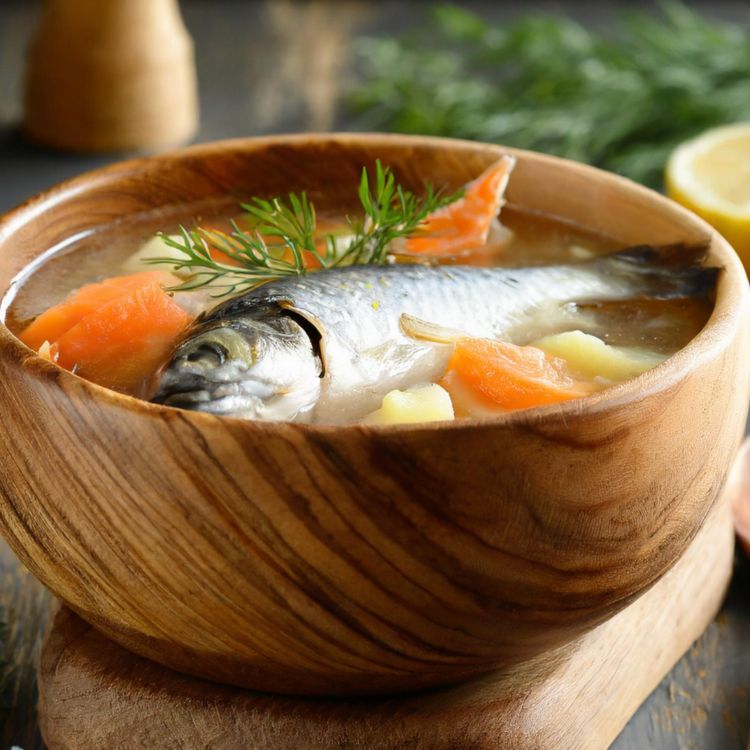 cover art for Fish soup (giigoonhwaaboo) - Anishinaabe WOTD