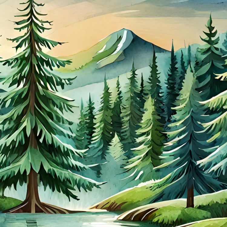 cover art for Fir Tree (zhingob) - Anishinaabe WOTD