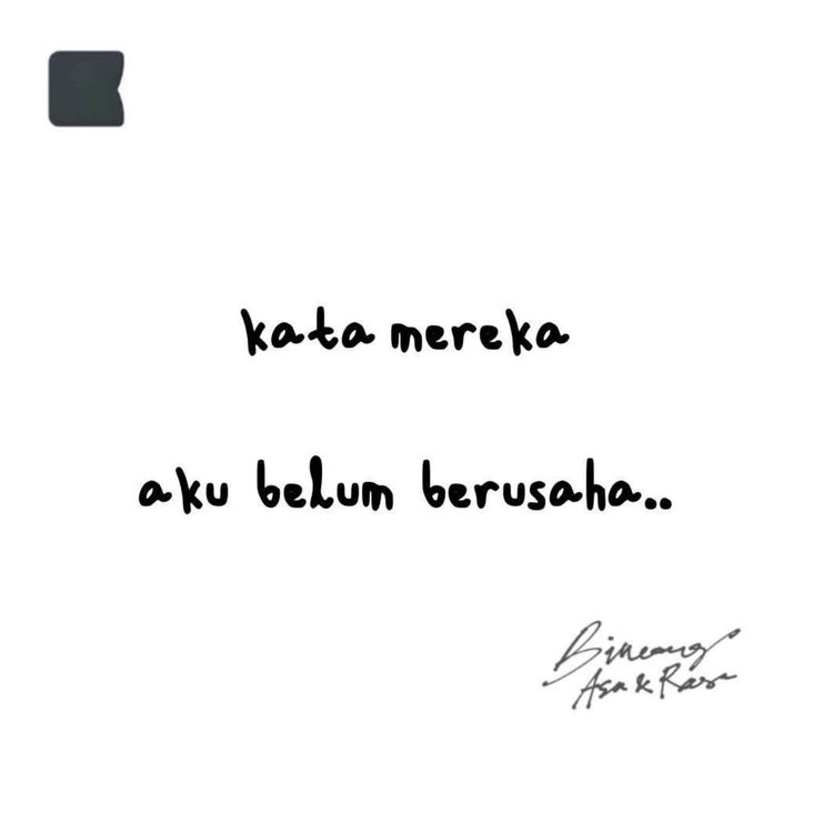 cover art for Kata mereka aku belum berusaha