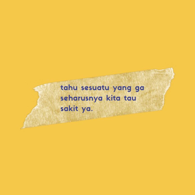 cover art for tahu sesuatu yang ga seharusnya kita tau sakit ya.