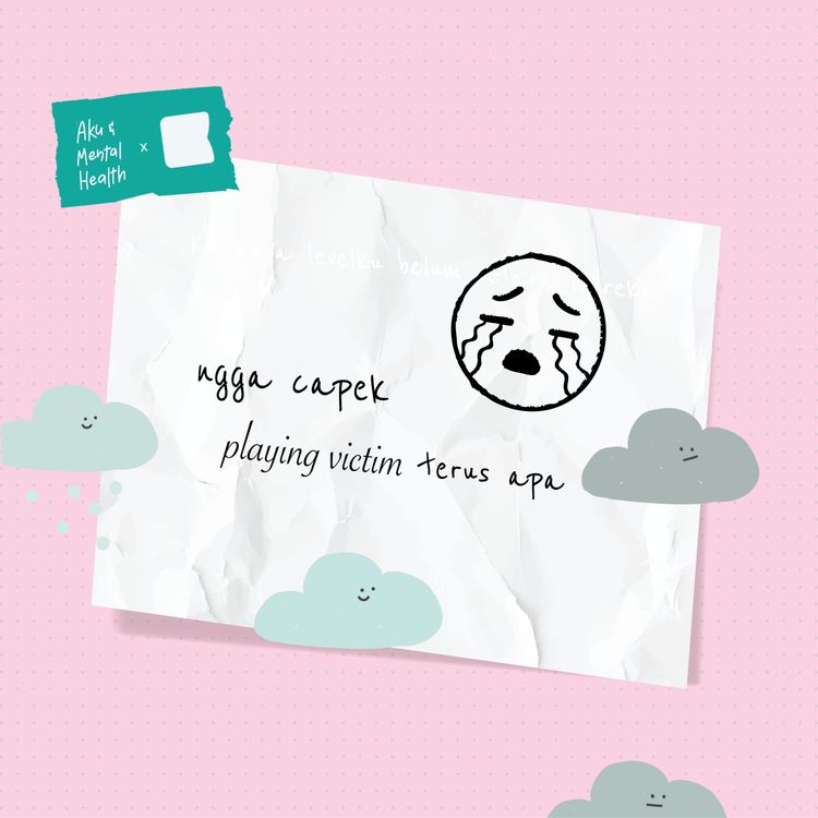 cover art for nggak capek playing victim terus apa?