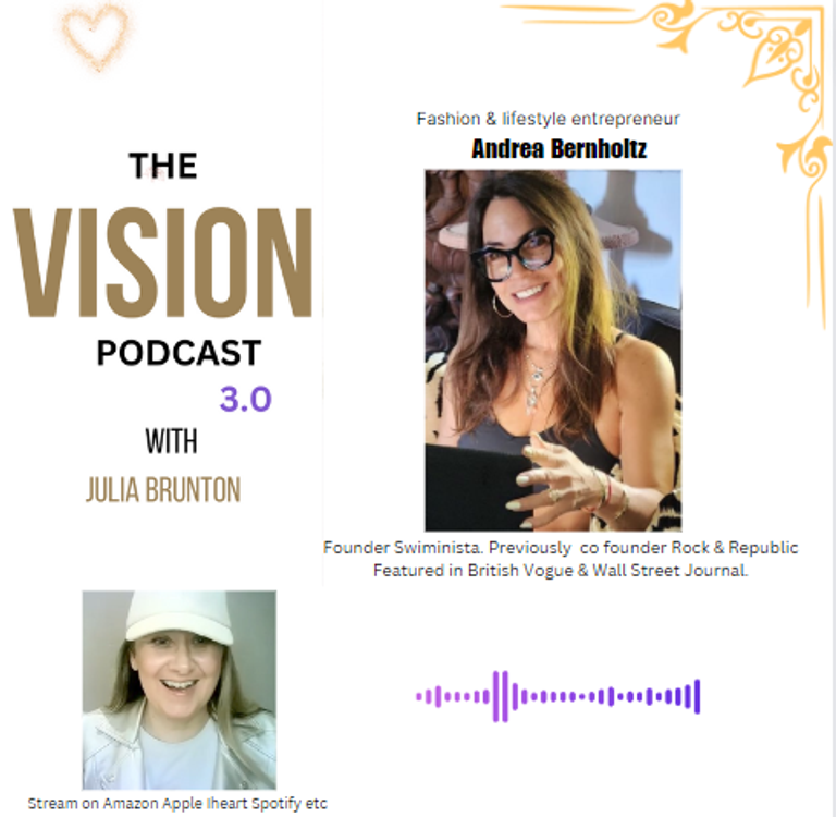 cover art for ANDREA BERNHOLTZ: Win Win ethos. Meeting Christian Lacroix. Entrepreneurial traits. Living In Hawaii w/Julia