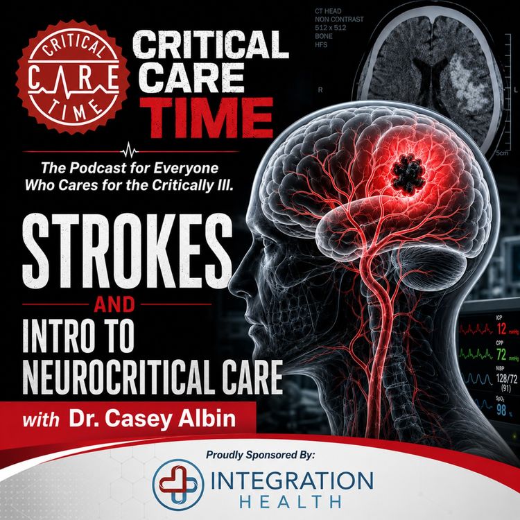 cover art for 82. Strokes and Intro to Neurocritical Care with Dr Casey Albin