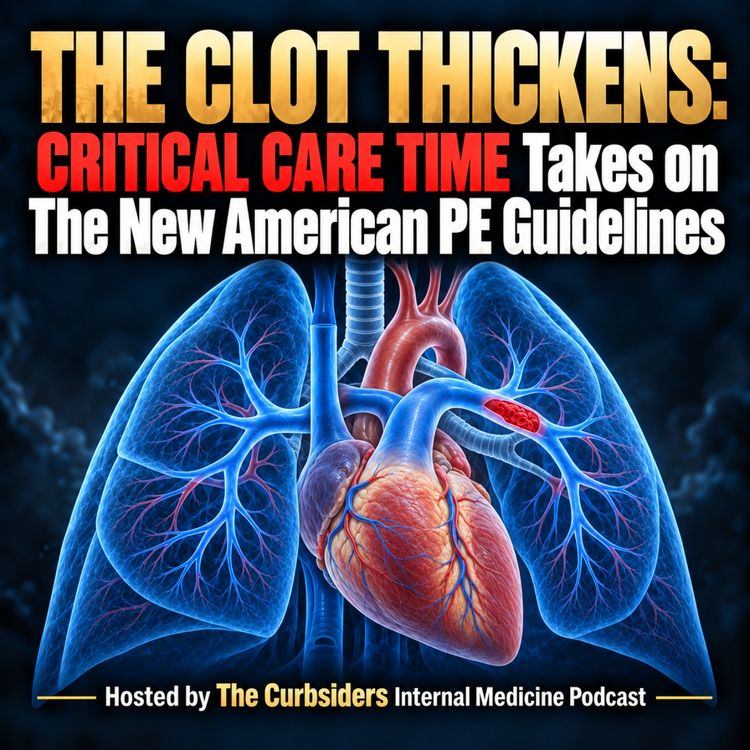 cover art for 87. The Clot Thickens: Tackling the New American PE Guidelines with The Curbisders Internal Medicine Podcast