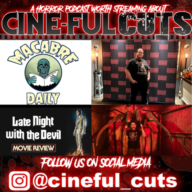 cover art for LATE NIGHT WITH THE DEVIL SUPER HORROR TEAM UP WITH MACABRE DAILY!!!!!!