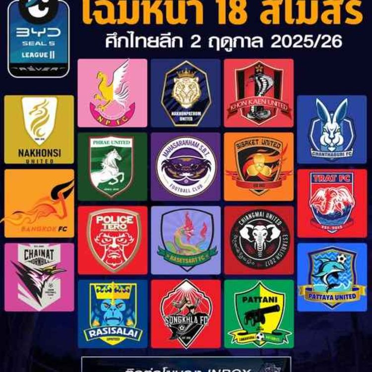 cover art for 2025-2026 Thai League 2 preview 2/2