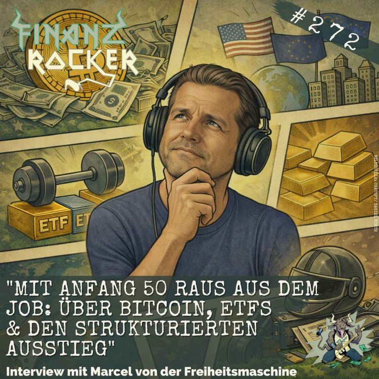 cover art for "Mit Anfang 50 raus aus dem Job:  Über Bitcoins, ETFs & den strukturierten Ausstieg" - Interview mit Marcel von der Freiheitsmaschine