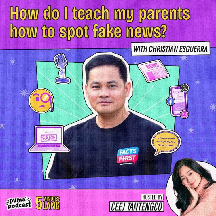 cover art for How do I teach my parents how to spot fake news? With Christian Esguerra