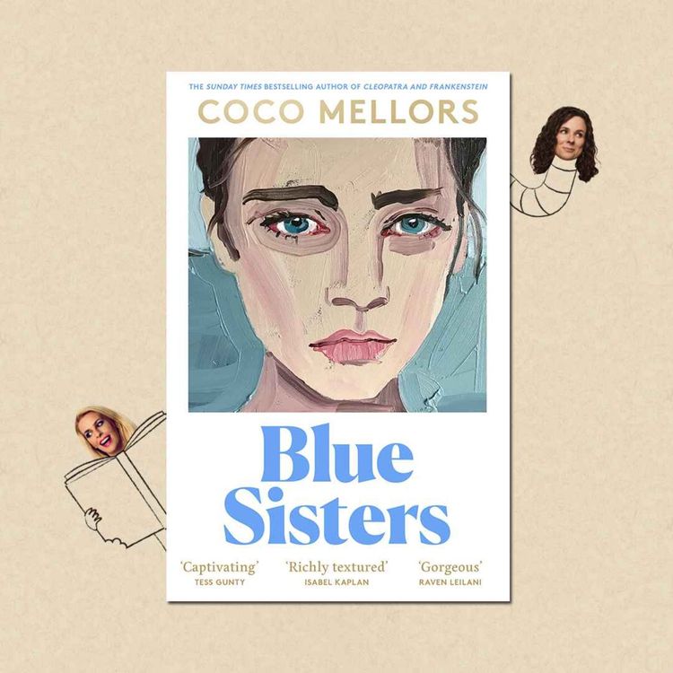 cover art for Blue Sisters by Coco Mellors with Taj Atwal