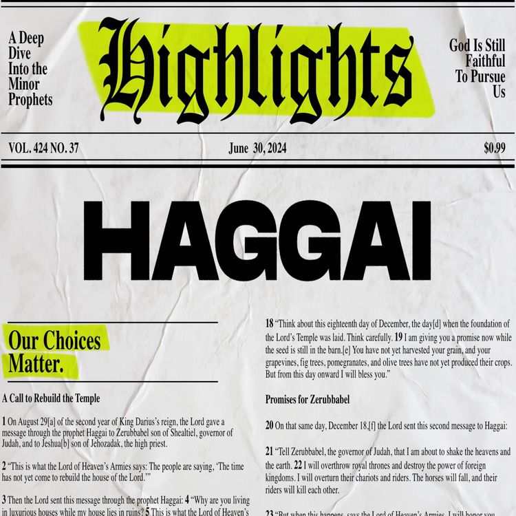 cover art for Highlights: Week 10 - Haggai - God Wants Us to Build His Kingdom