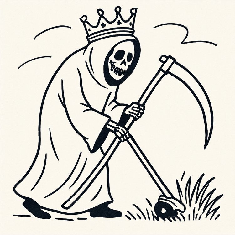 cover art for The Necromantrix Earns Her Scythe or The Mower King