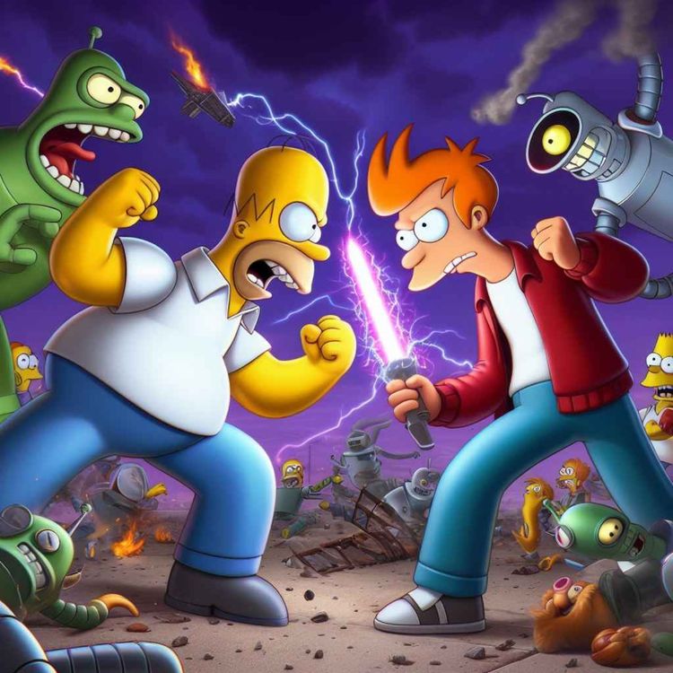 cover art for #89 ¿Futurama vs Simpsons?