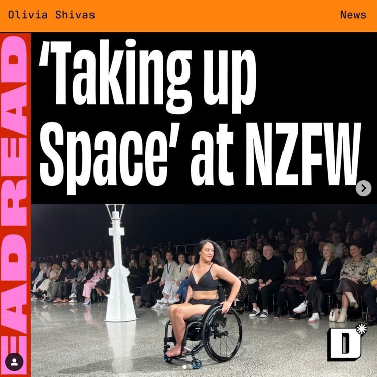 cover art for 'Taking up space' at NZ Fashion Week