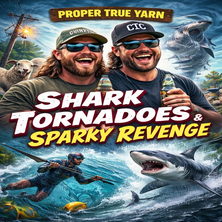 cover art for Silly Saturday #6: Shark Tornadoes & Sparky Revenge