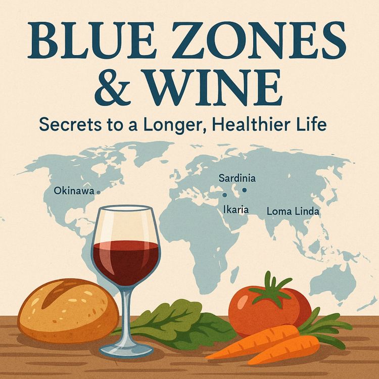 cover art for Blue Zones & Wine: Secrets to a Longer, Healthier Life