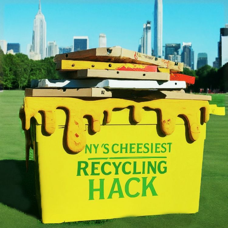 cover art for NYC's Cheesiest Recycling Hack: Pizza Boxes Get a Bin!