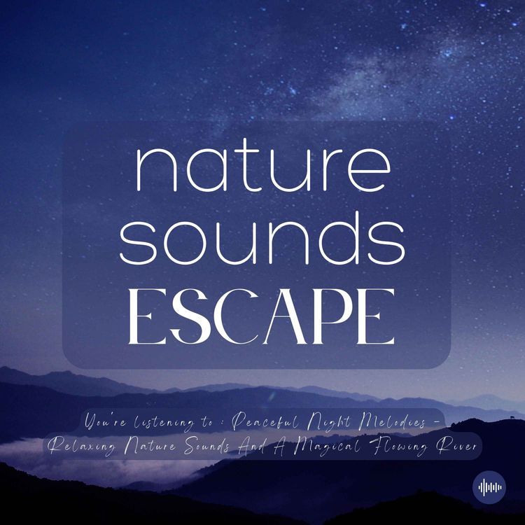 cover art for Peaceful Night Melodies | Relaxing Nature Sounds With River Flowing & Night Sounds For Sleep, Meditation, Relaxation Or Focus | Sleep Sounds, Sleep Fast, Relaxing Music Of Nature, Singing Crickets, Waterfall, White Noise, Sons Nature, Musique Pour Dormir