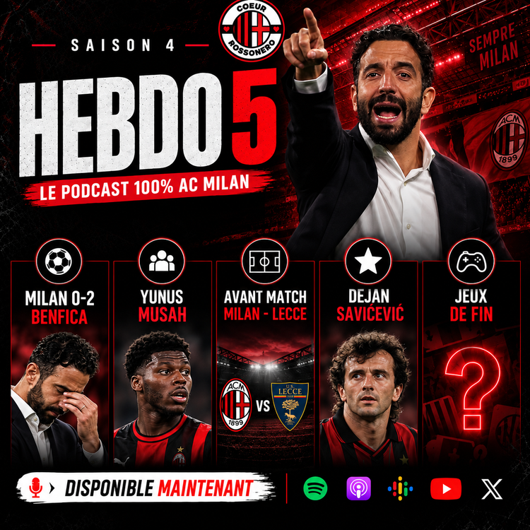 cover art for #5 L'Hebdo : Faut-il déjà s’inquiéter pour le Milan d’Amorim ?