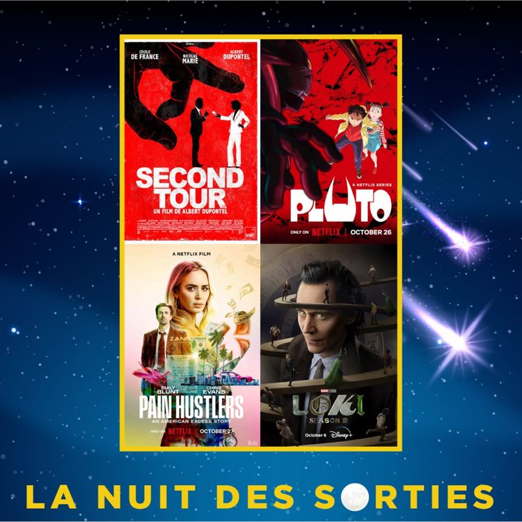 cover art for SECOND TOUR, PLUTO, PAIN HUSTLERS, LE CLIFFHANGER LOKI