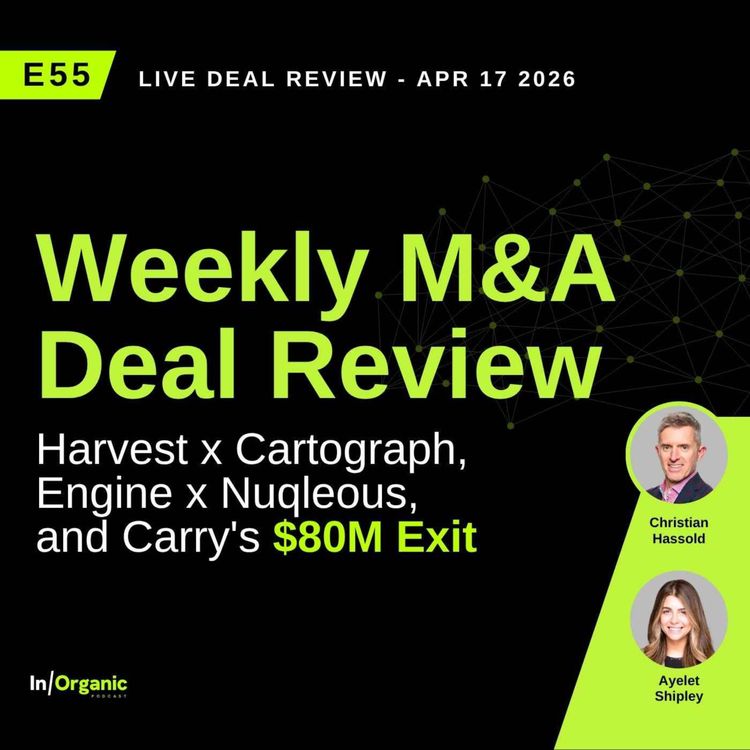 cover art for E55: 3 Strategic M&A Deals: Harvest + Cartograph, Enginr + Nuqleous, and Carry’s $80M Exit