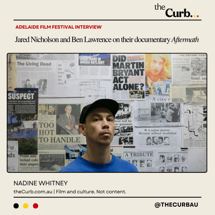 cover art for Jared Nicholson and Ben Lawrence on their documentary Aftermath