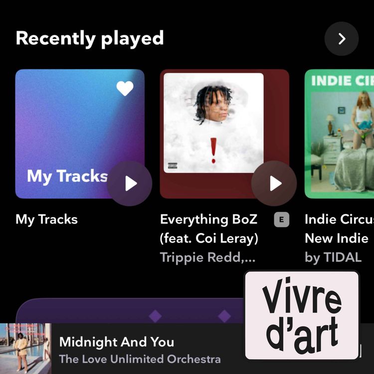 cover art for Tidal, ou comment se sentir audiophile