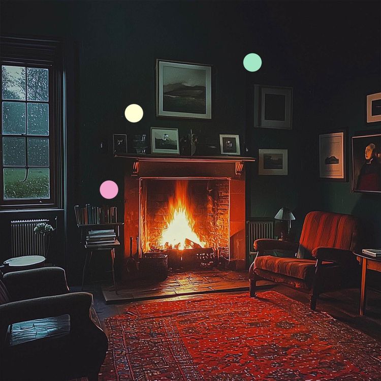 cover art for دفء المدفأة في قلعة أمهوينسود | أصوات المطر والعاصفة للنوم والتركيز