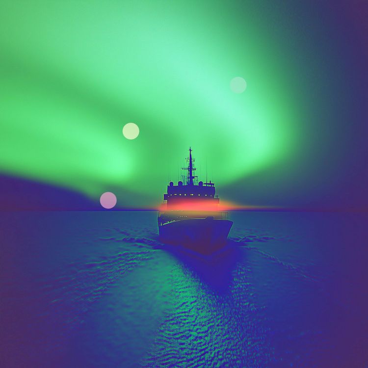 cover art for كاسر الجليد القطبي المتجمد | ليلة تحت أضواء الشمال