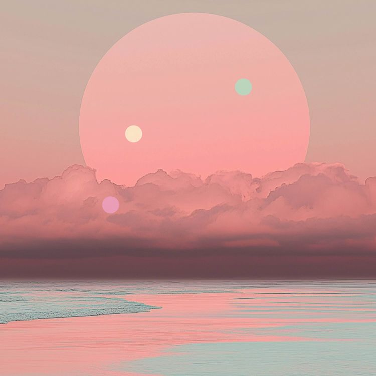 cover art for ضوضاء وردية مع أمواج بعيدة
