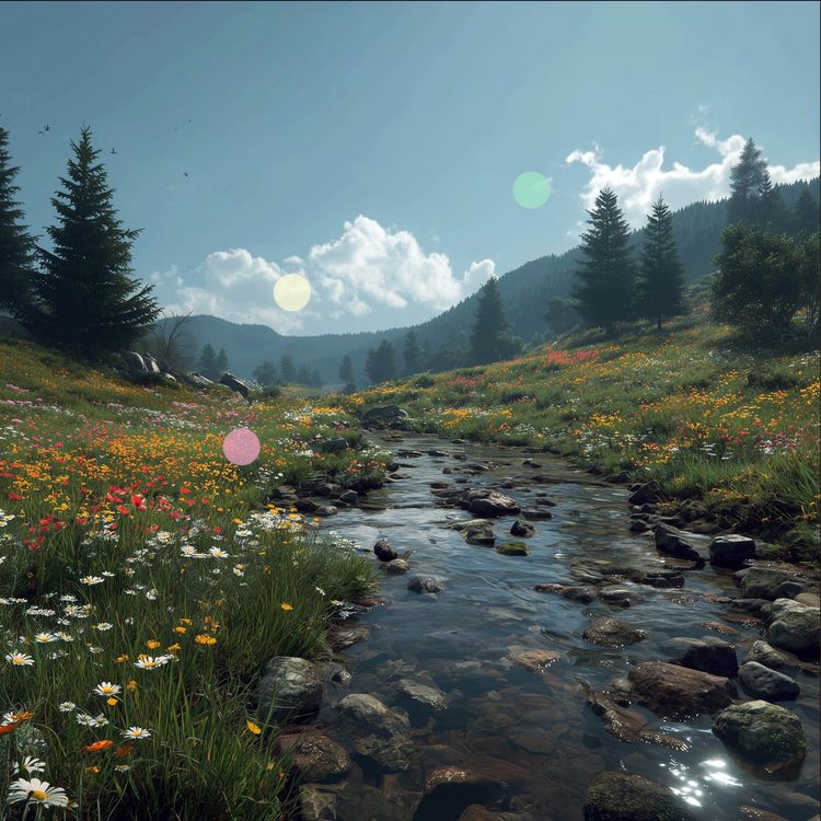 cover art for جدول جبلي وأصوات طيور الصيف | من سفوح بحيرة آنسي