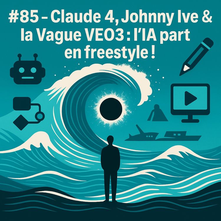 cover art for #85 - Claude 4, Johnny Ive & la Vague VEO3 : l’IA part en freestyle ! 🚀
