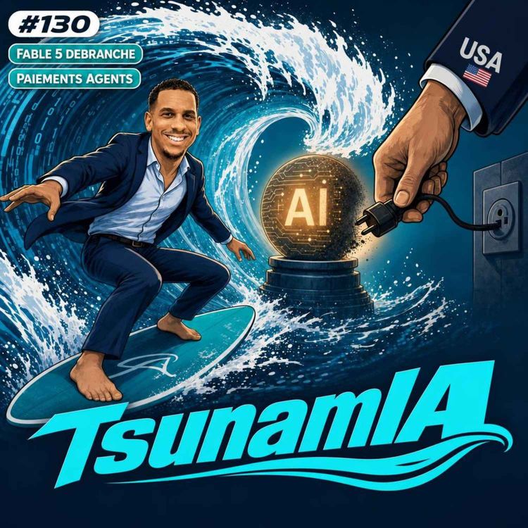 cover art for #130 - Fable 5 débranché par l'État américain, Musk premier trillionaire et les agents qui paient tout seuls (Stripe Tour 2026)