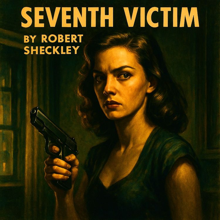 cover art for Seventh Victim by Robert Sheckley - When Killing Becomes Sport, Who Hunts the Hunter?