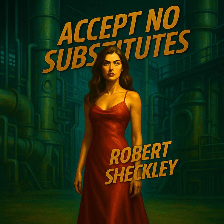 cover art for Accept No Substitutes by Robert Sheckley