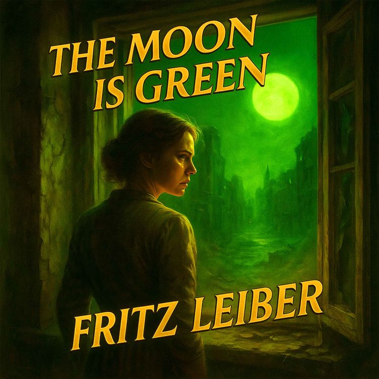cover art for The Moon is Green by Fritz Leiber