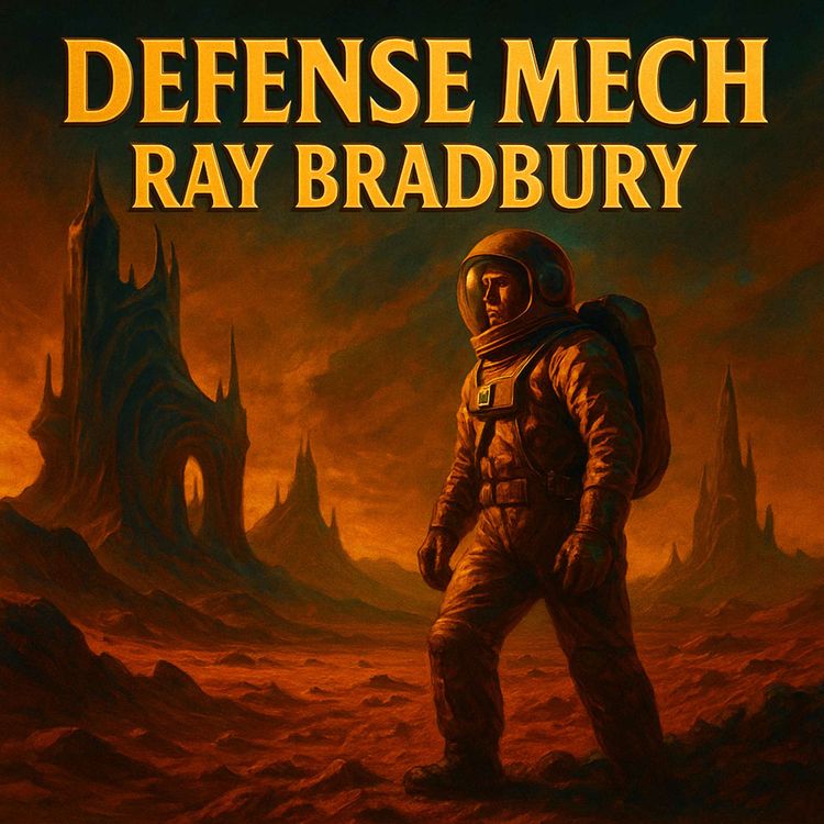 cover art for Defense Mech by Ray Bradbury
