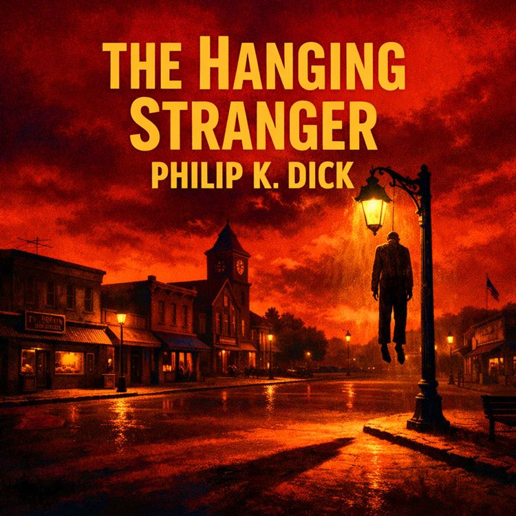cover art for The Hanging Stranger by Philip K. Dick - A Corpse in the Square, and No One Cared