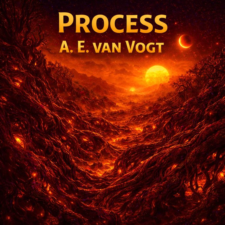cover art for Process by A. E. van Vogt and Dear Nan Glanders by Beta McGavin