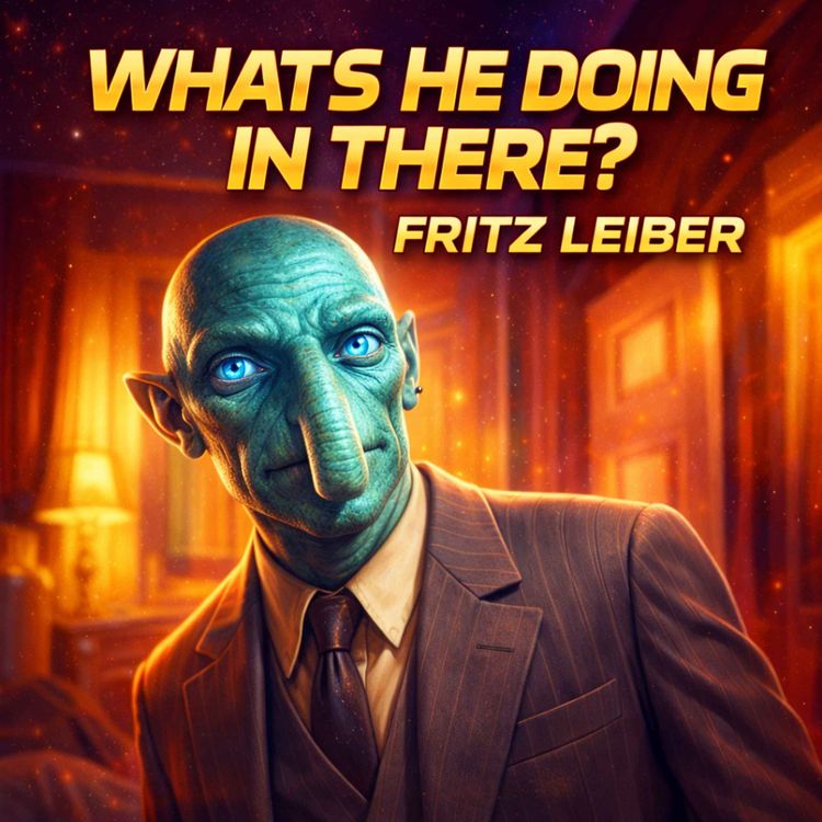 cover art for What’s He Doing in There? By Fritz Leiber