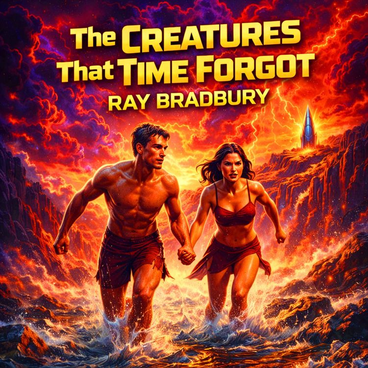 cover art for The Creatures That Time Forgot by Ray Bradbury