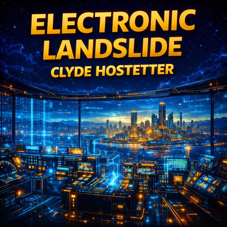 cover art for Electronic Landslide by Clyde Hostetter