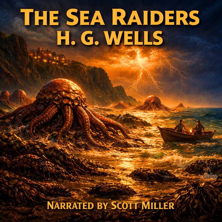 cover art for The Sea Raiders by H. G. Wells