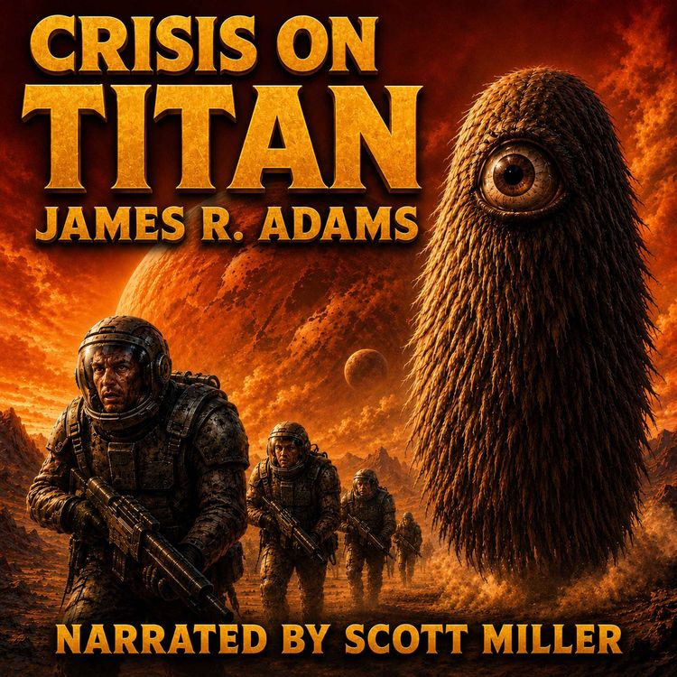 cover art for Crisis on Titan by James R. Adams